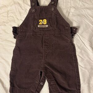 Carter's Brown Corduroy Overalls with Yellow “23 ALLSTAR” Detail